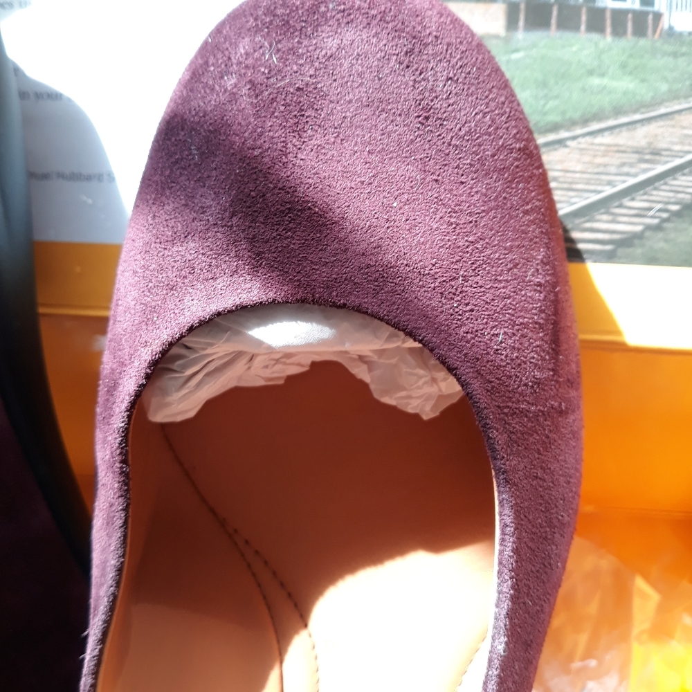 Samuel Hubbard burgundy suede flat shoes